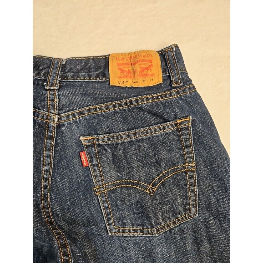 Levi's BOYS 514 SIZE 14 Regular 27x27 Straight Jeans Denim - Picture 10 of 11